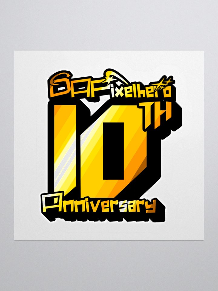 DAPixelhero - 10th Anniversary Logo Die Cut Sticker (LIMITED EDITION) product image (1)