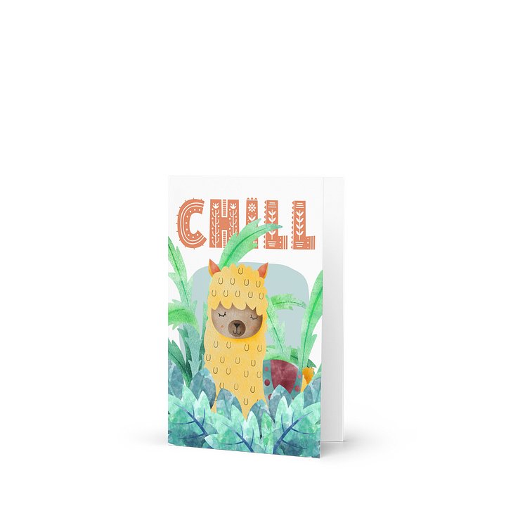 Chill Cute Llama Card product image (1)