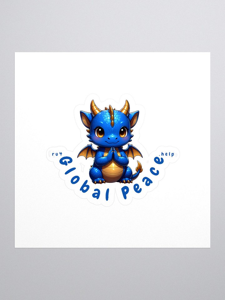 Global Peace Blue Dragon Kiss Cut Stickers product image (1)