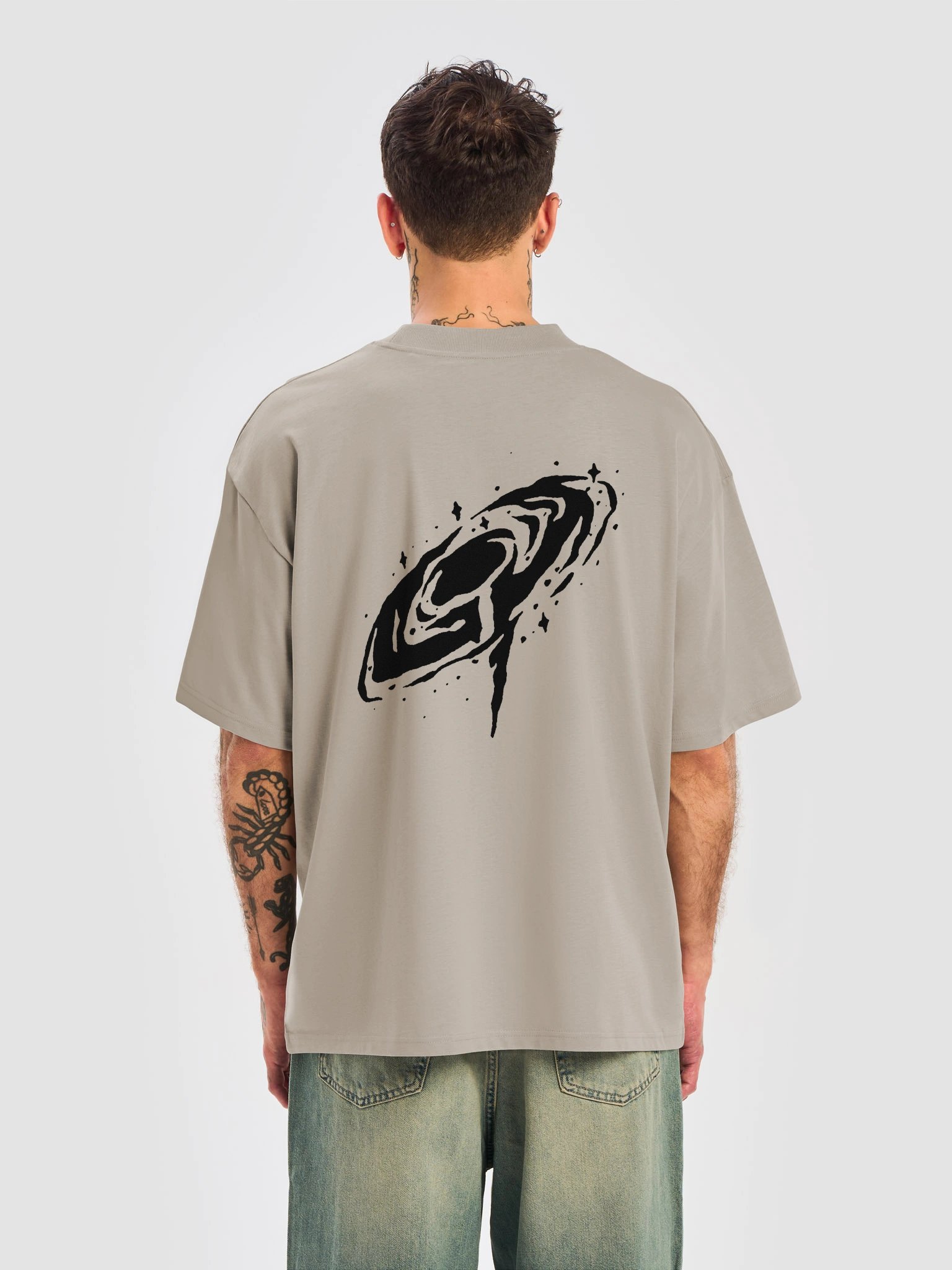 Oversized Shirt Men // Cosmic Vibe (Black Logo) product image (6)