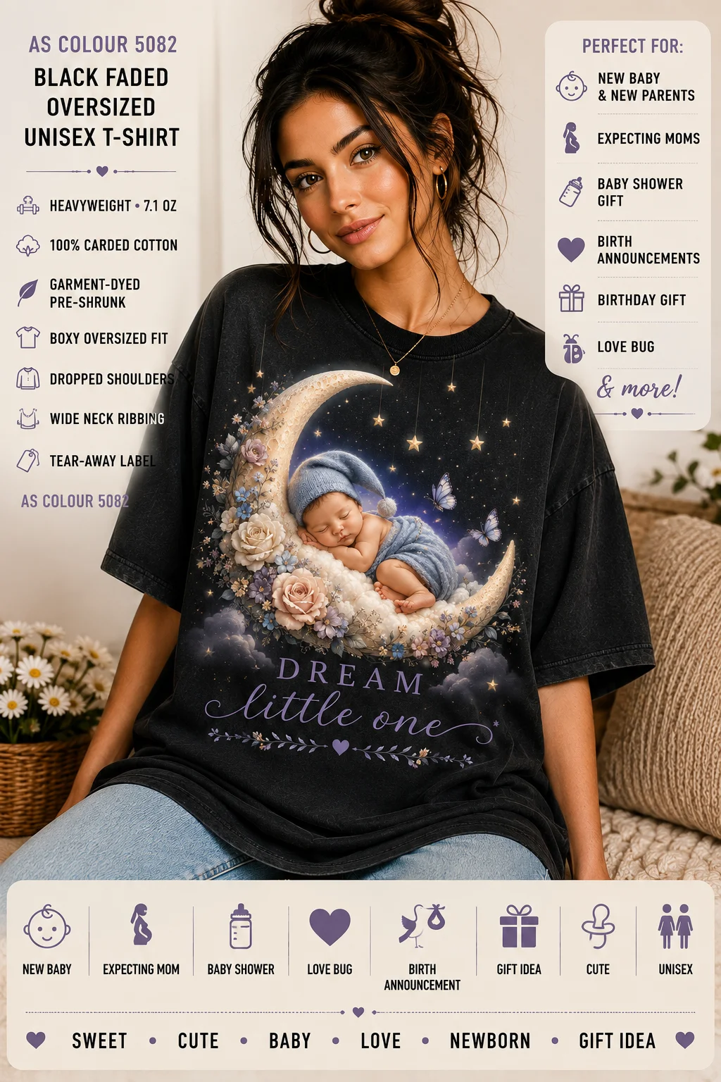 Dream Little One T-Shirt | New Baby Gift, Baby Shower Shirt & Expecting Mom Gift product image (1)