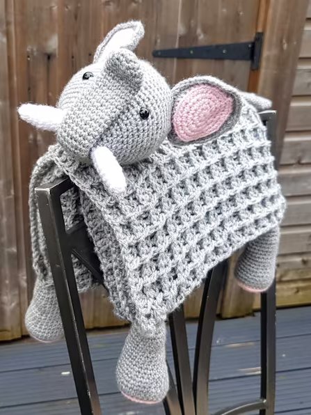 Safari Elephant Crochet Baby Blanket Pattern - 3in1 Amigurumi US Terms - Crafting Happiness product image (1)