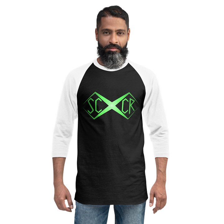 Green X Baseball Raglan product image (2)