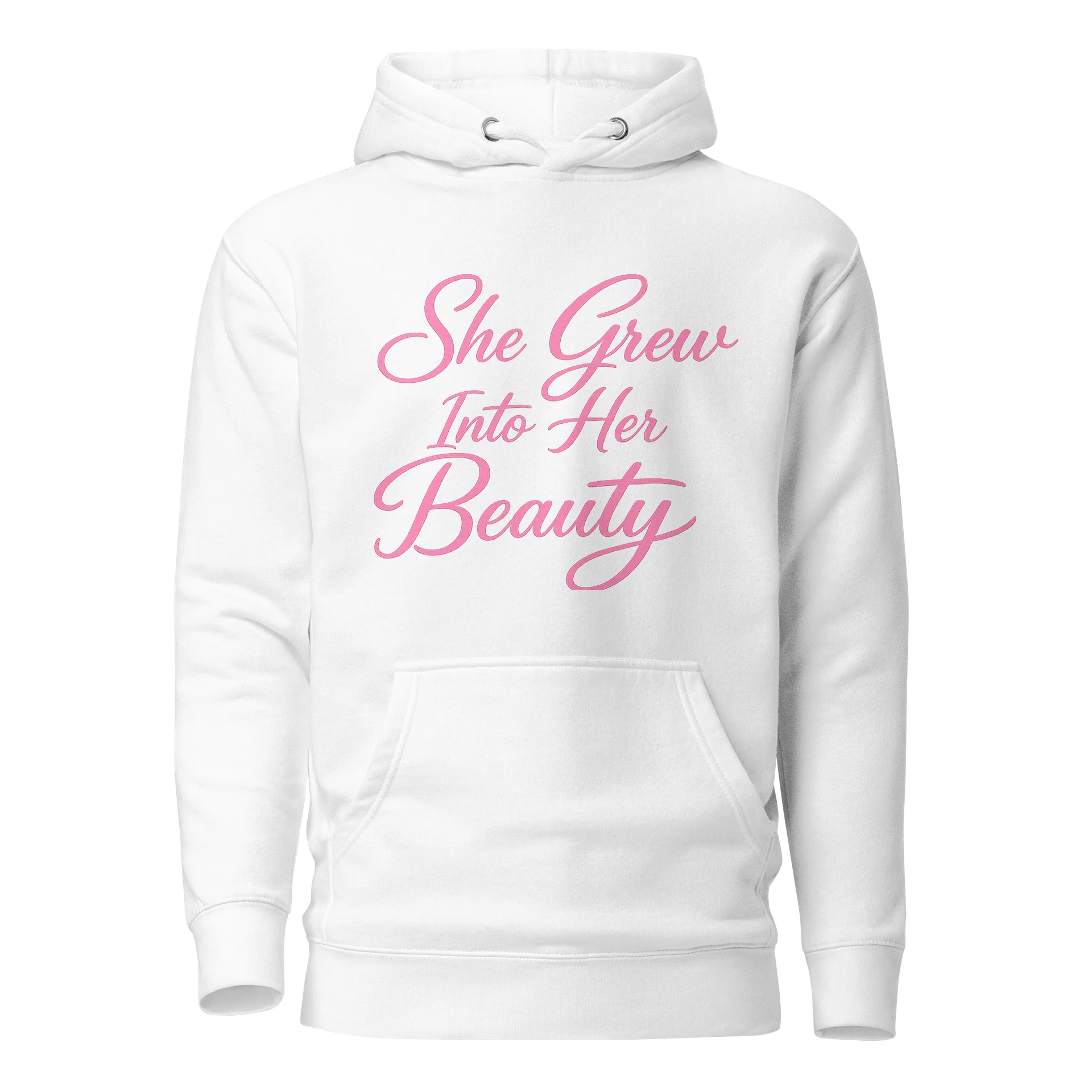 She Grew Into Her Pretty – Feminine Growth Hoodie product image (1)