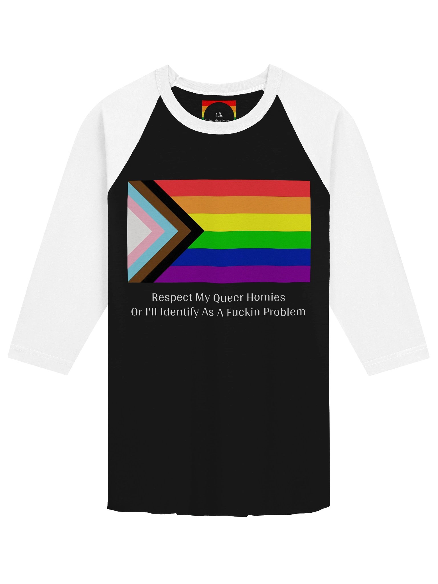 Respect My Queer Homies Baseball Style Tee - Dark Colors product image (1)