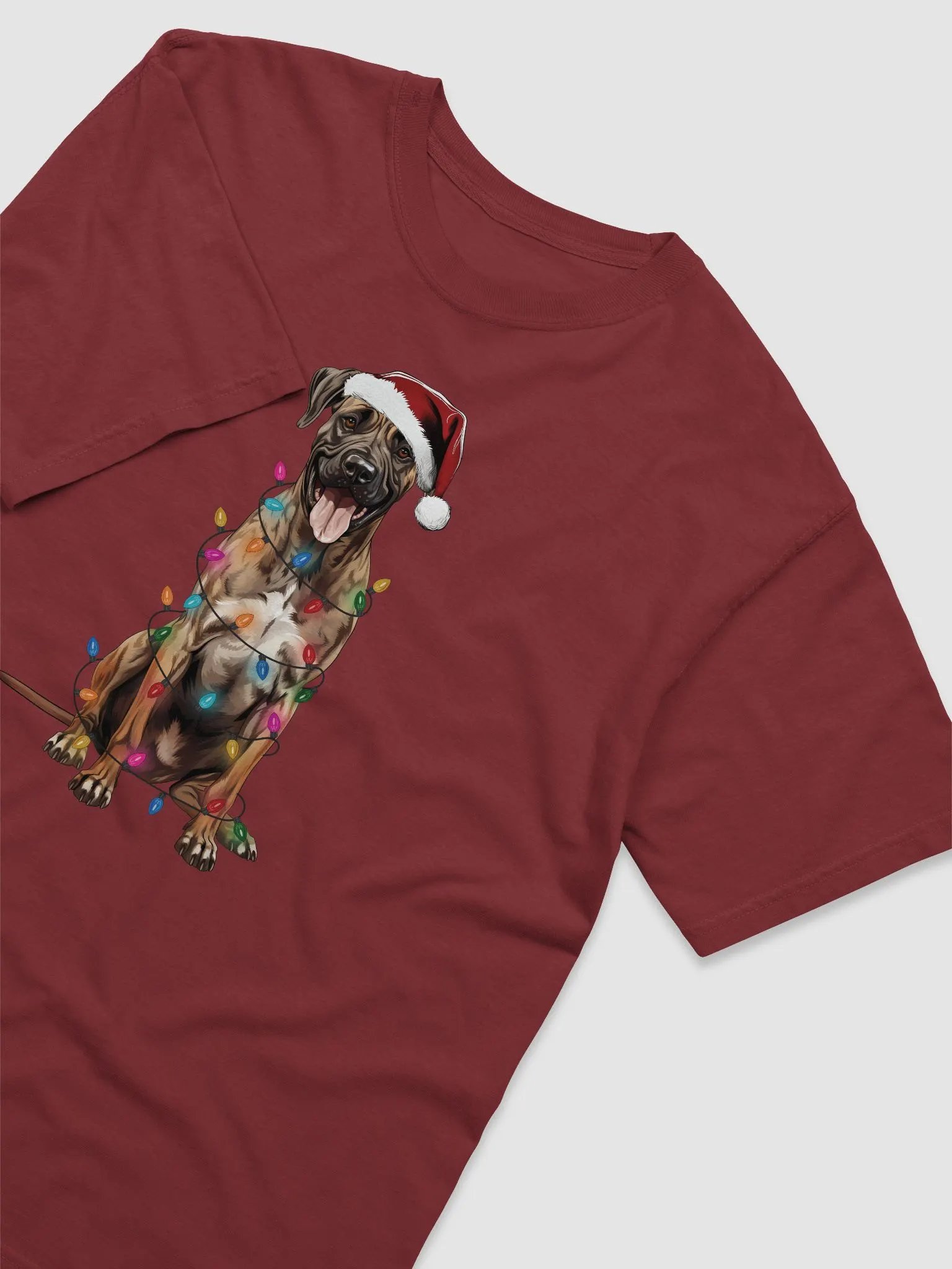 Funny Great Dane(Brindle) Christmas T-Shirt for Great Dane Paw-rents product image (11)