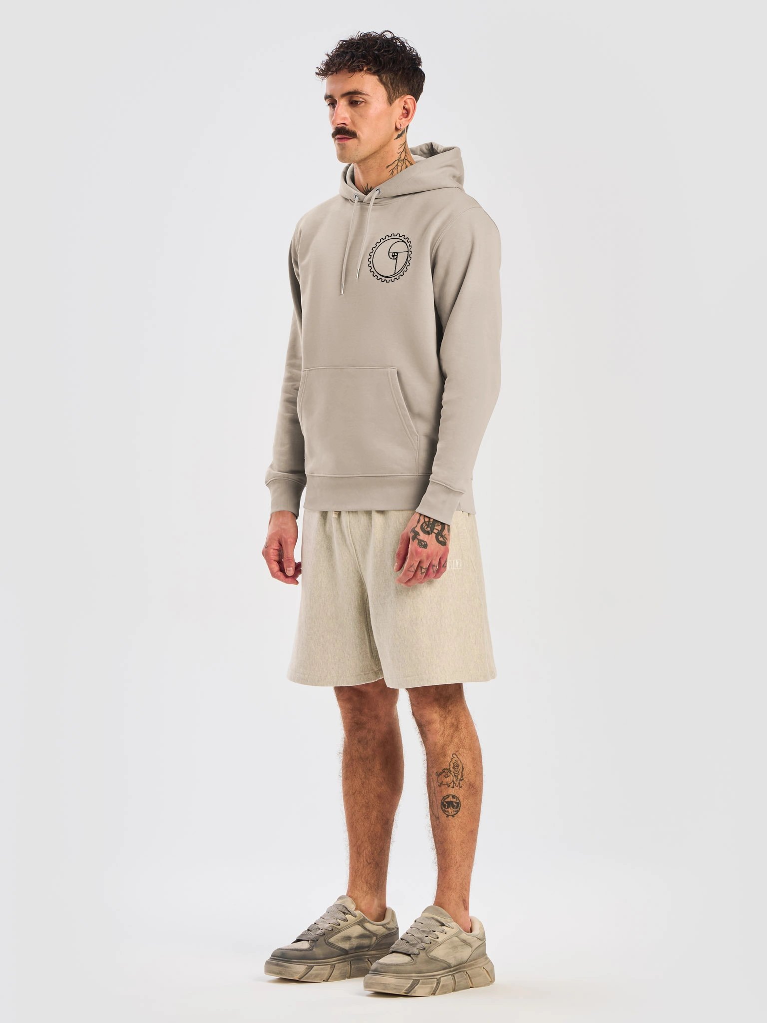 Embroidered Logo Hoodie - Desert Dust product image (7)