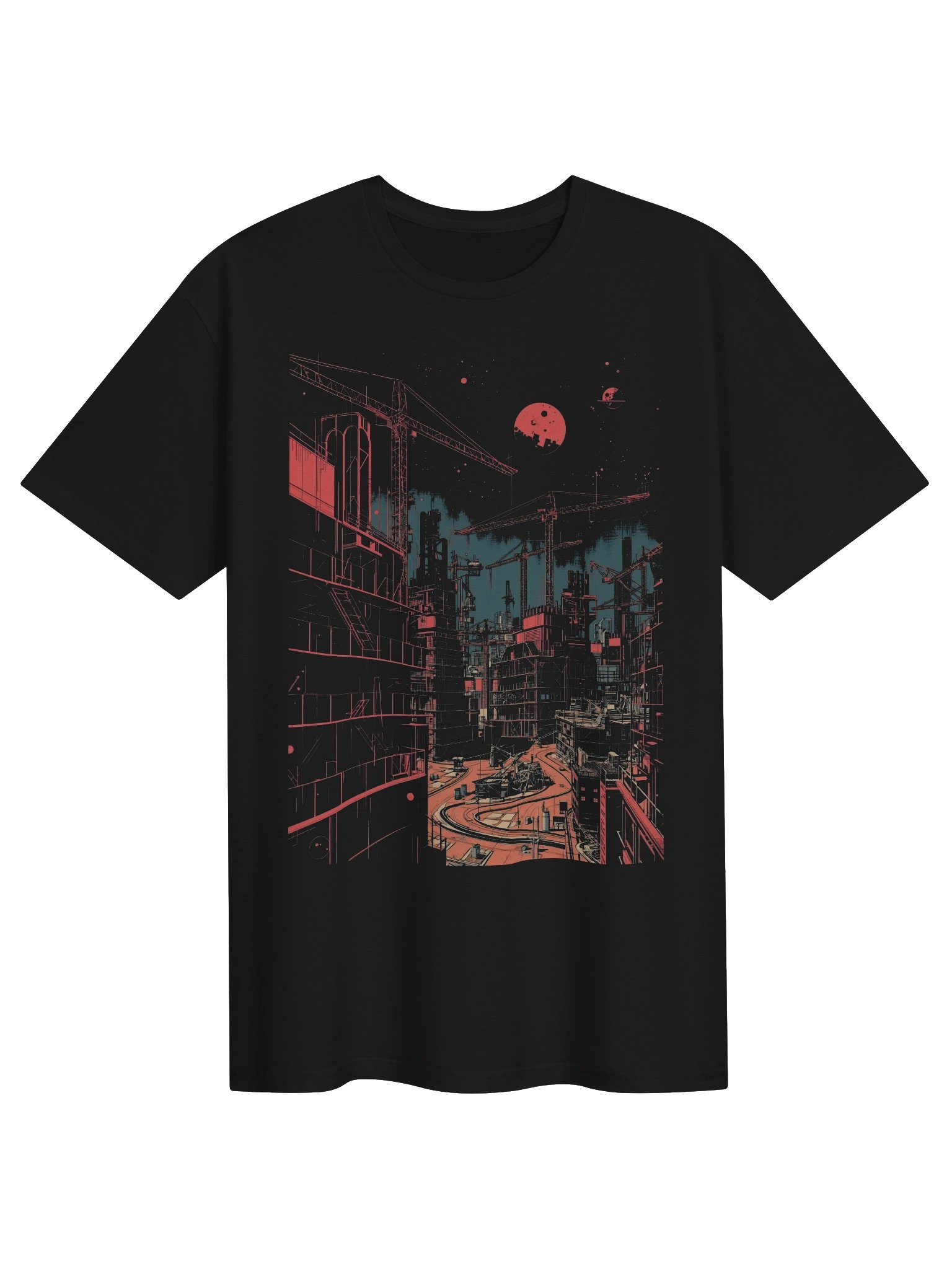 Red Moon Constructionscape T-Shirt product image (1)