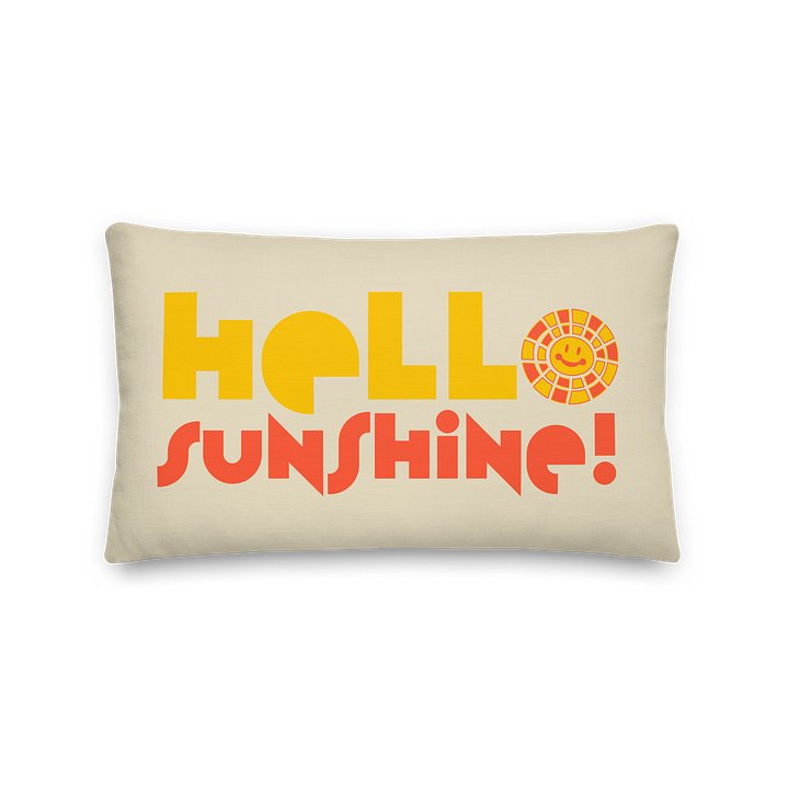 Hello Sunshine Colorful Throw Pillow 2 (Ecru) product image (1)