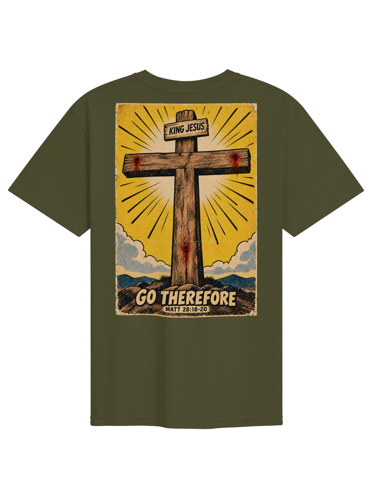 Go Therefore Heavy tee (front logo) product image (2)