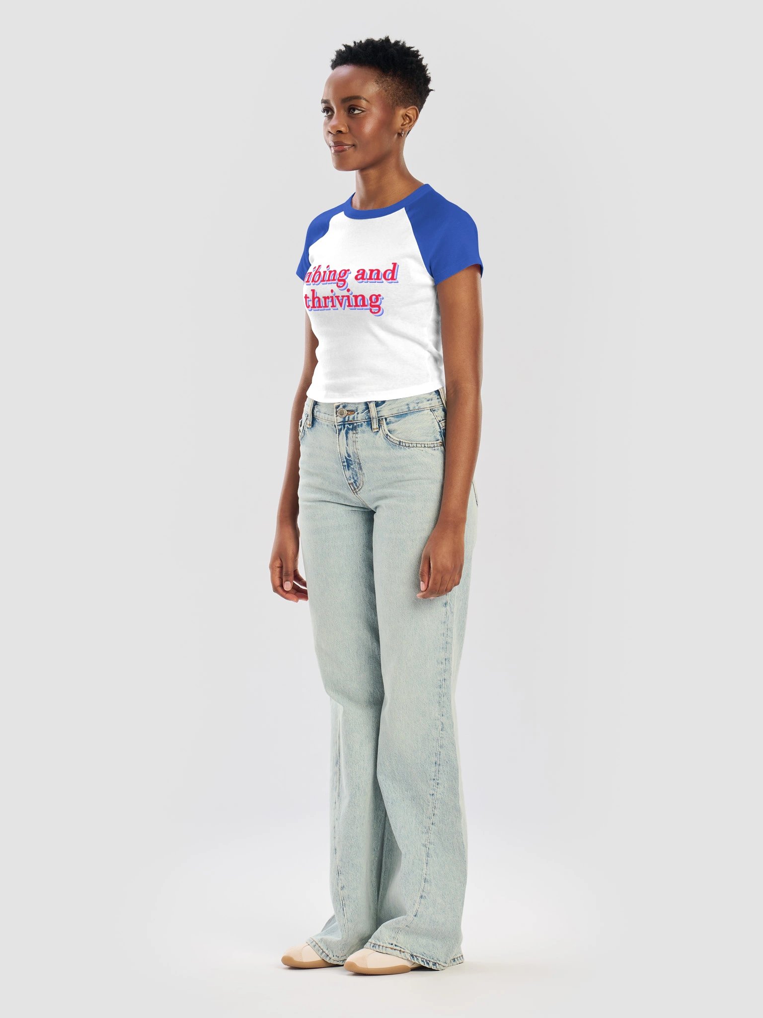 vibing and thriving baseball crop product image (25)