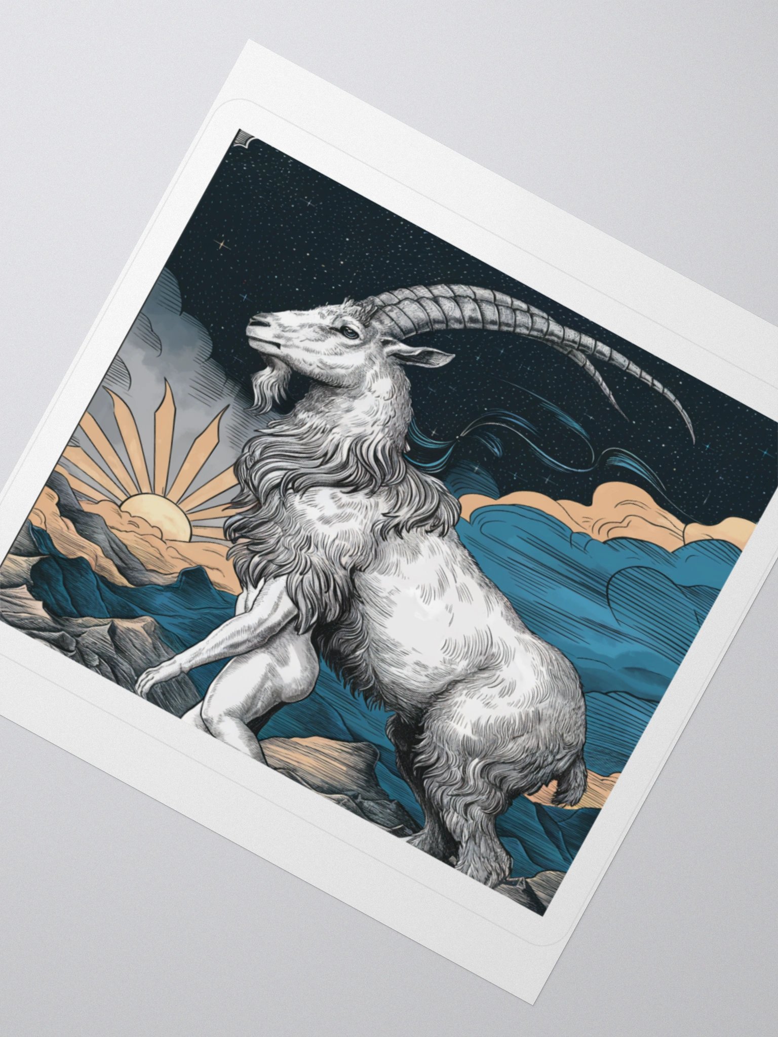 Capricorn: Celestial Goat Vinyl Sticker product image (6)