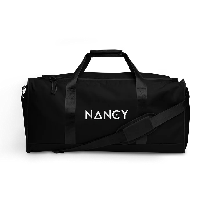 NANCY Bold Typography Duffle Bag : Dj travel bagel for your next tour by @Nancy_dj_official ® product image (1)