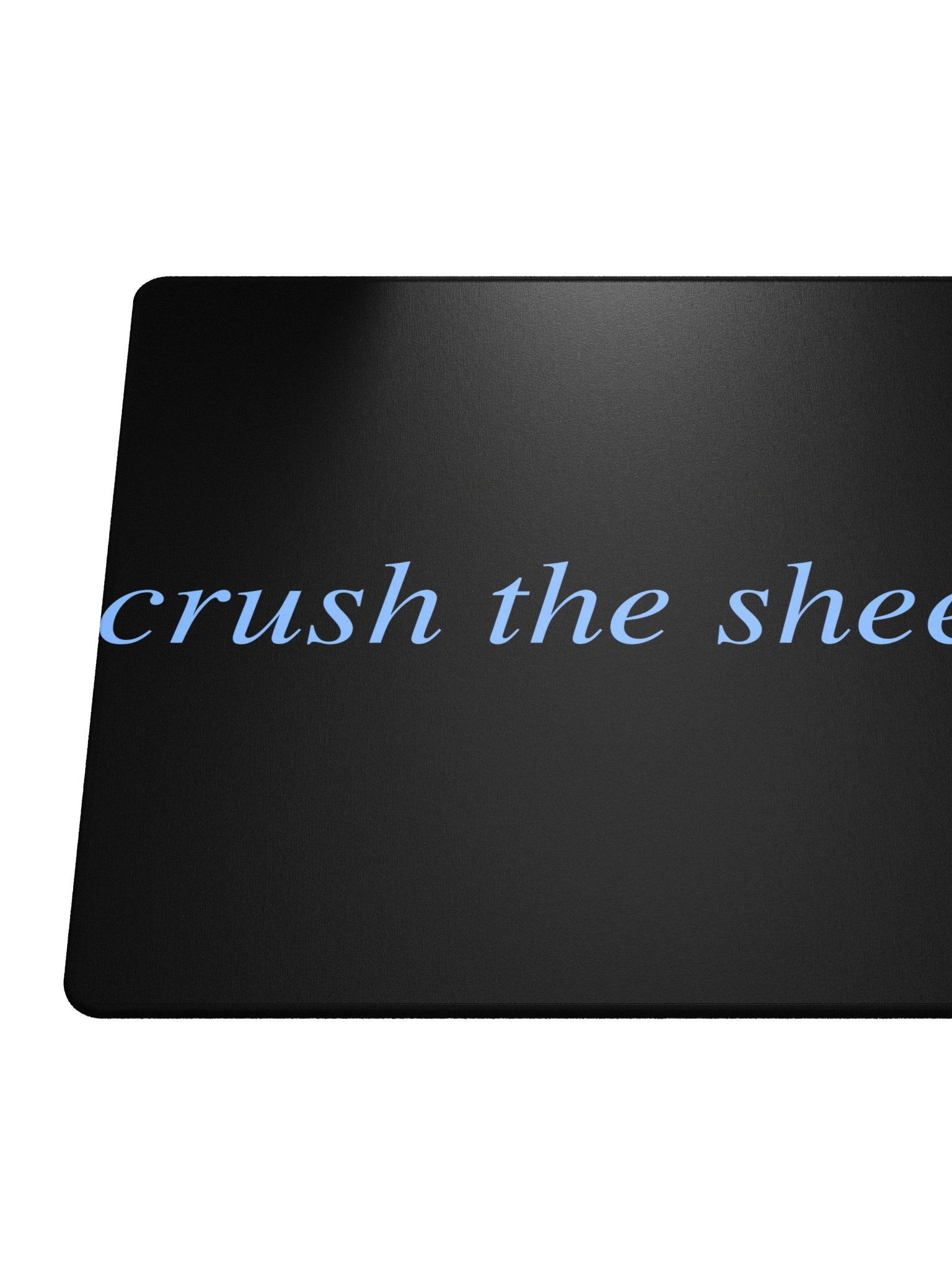 No ShopCo | Crush the Sheeple Gaming Mouse Pad - Light Blue on Black product image (6)
