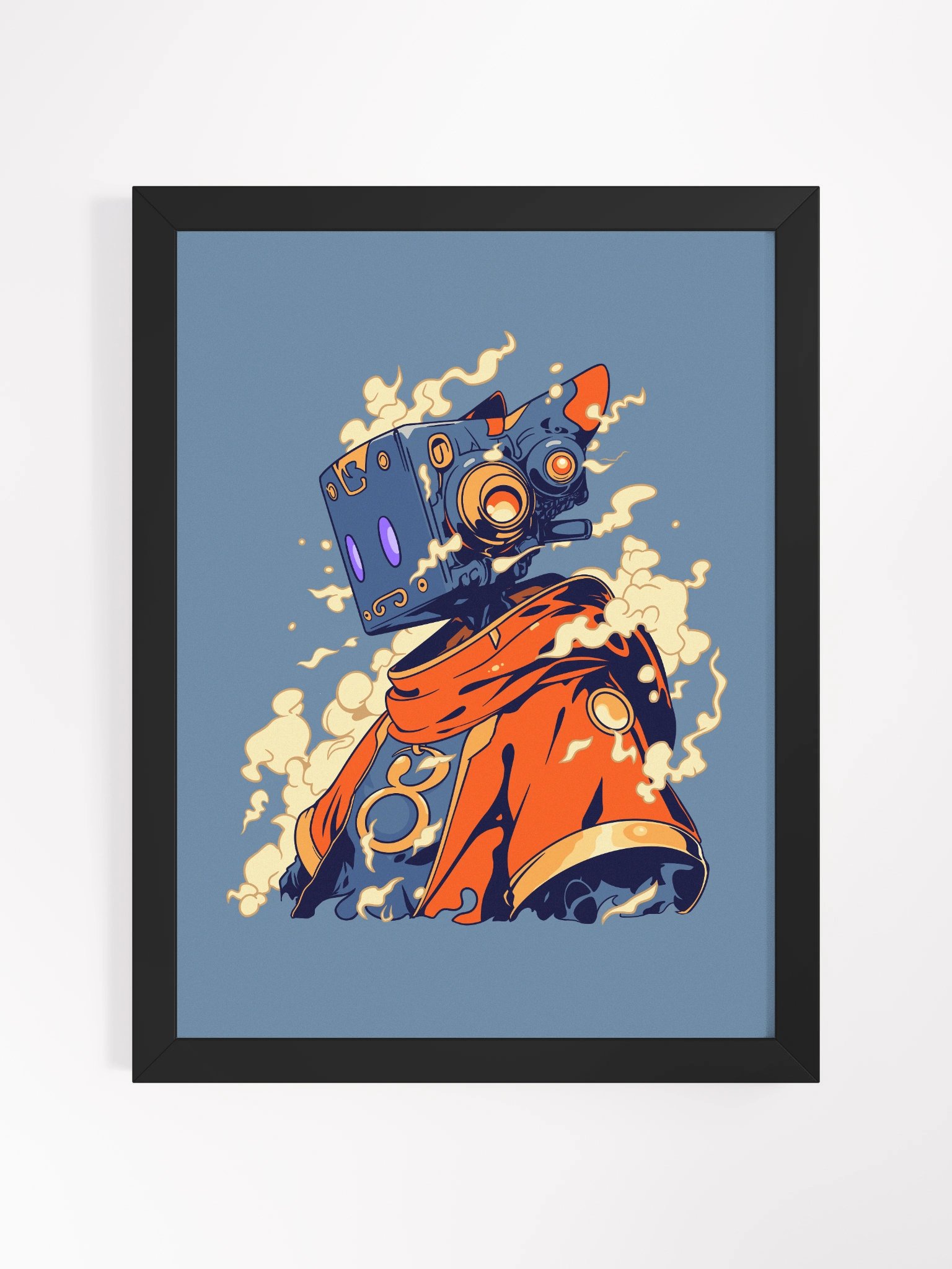 "The Blue Wizard" – 12″ x 16″ Framed Poster product image (1)