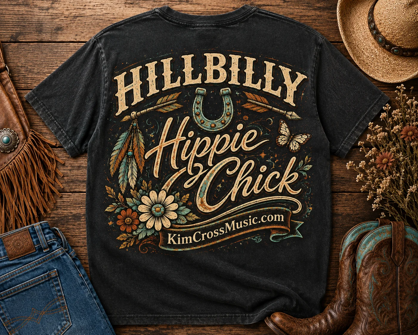 Hillbilly Hippie Chick Womans T-Shirt product image (91)