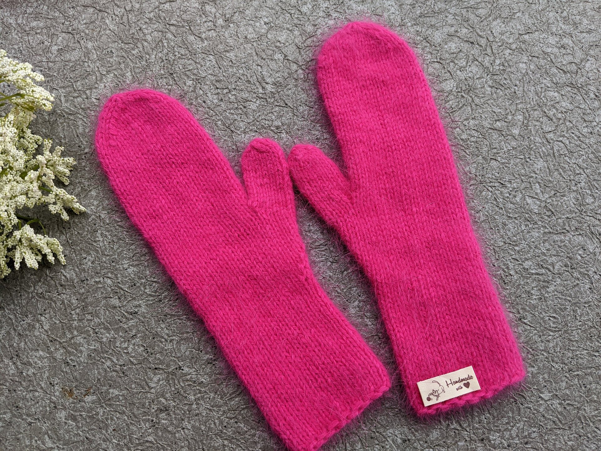 Pink Winter Knit Mittens Pattern product image (4)