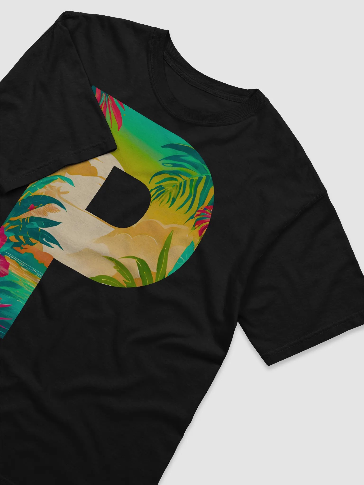 Tropical Sunset Paradise T-Shirt (Letter-P) product image (5)