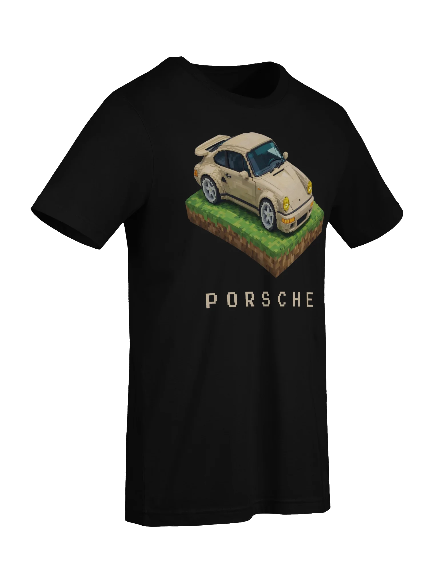 Grey Porsche 964 Ruf Automobile Ultimate "Wolf" Voxel Art Shirt (Pixel, Retro, Minecraft) product image (9)