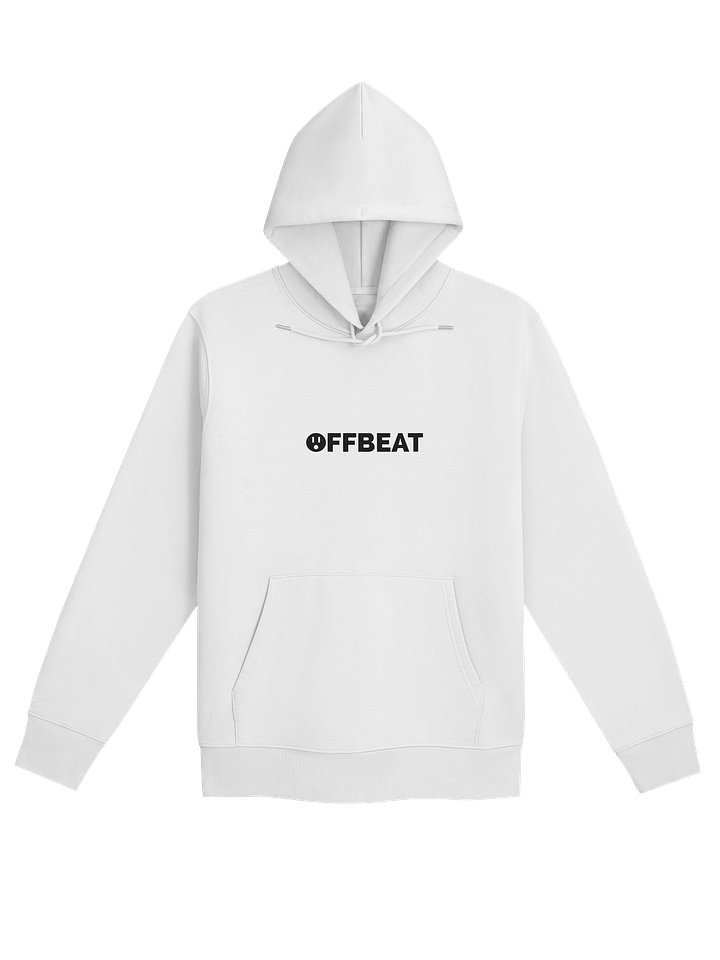 Offbeat Logo White Organic Hoodie product image (1)