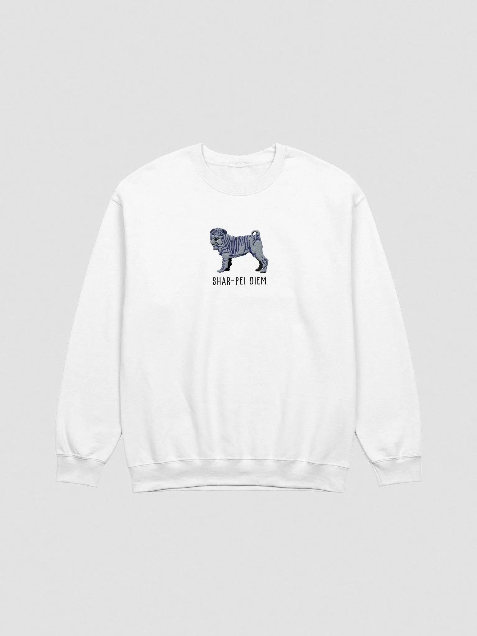 Shar-Pei Diem Sweatshirt (Embroidered) of a Chinese Shar-Pei(Blue) product image (4)