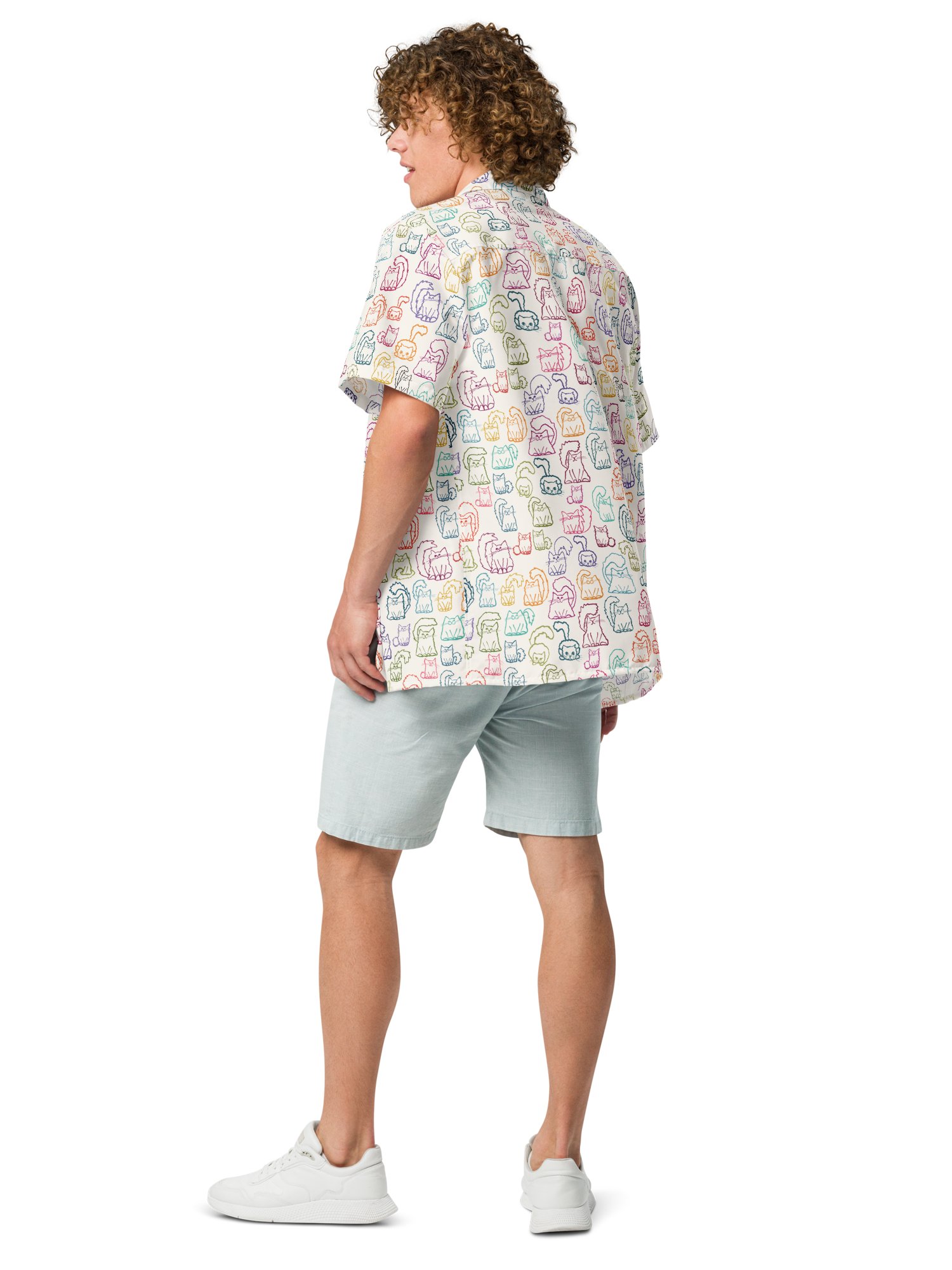 Lots-a-Kitties Oversized Button-Down Shirt product image (8)