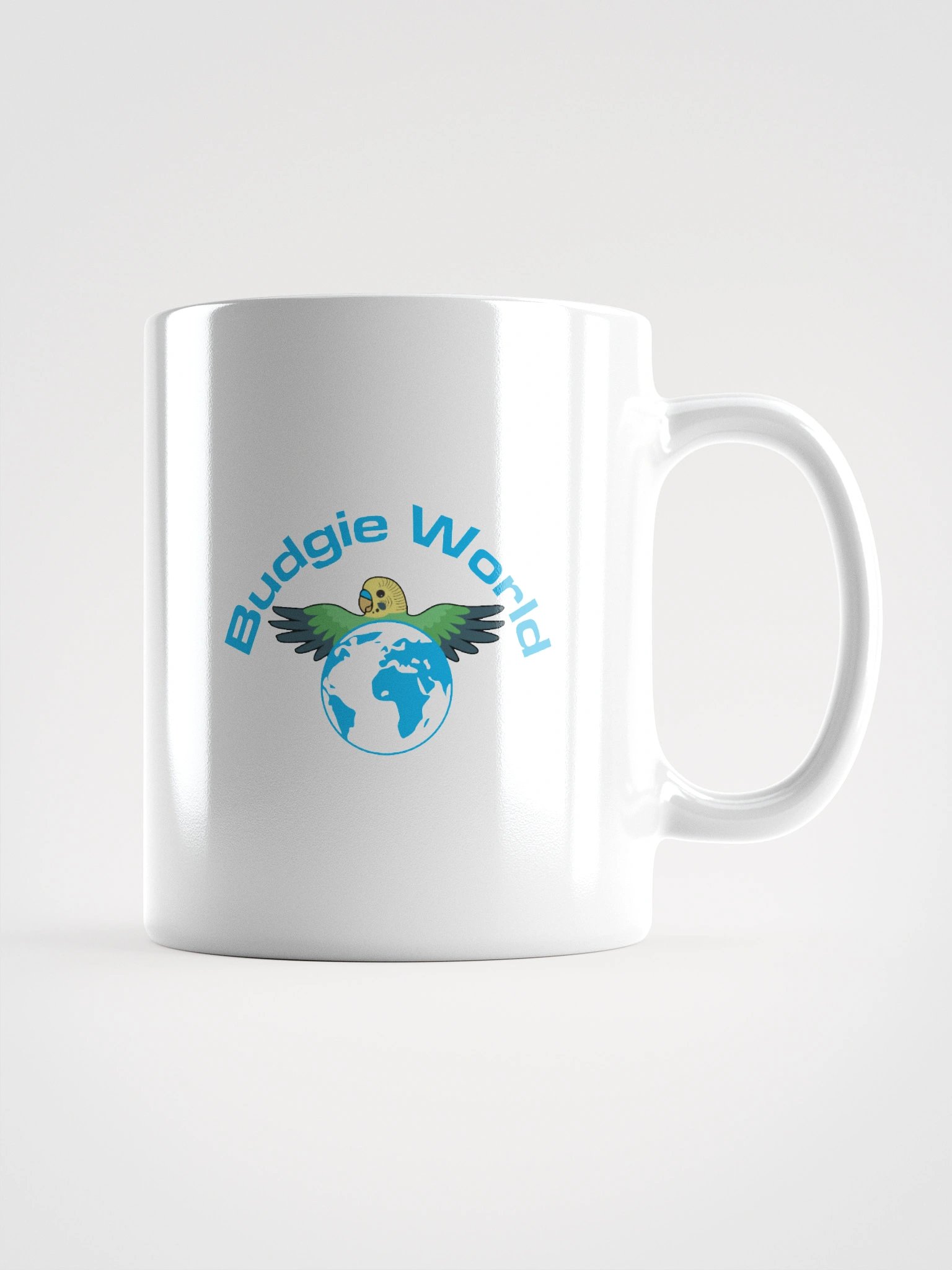 Budgie World Mug – Clean White Classic 🌿 product image (4)