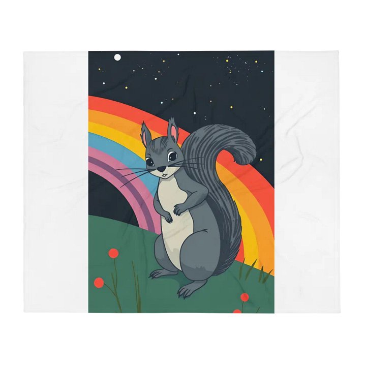 Starry Night Squirrel Throw Blanket product image (2)