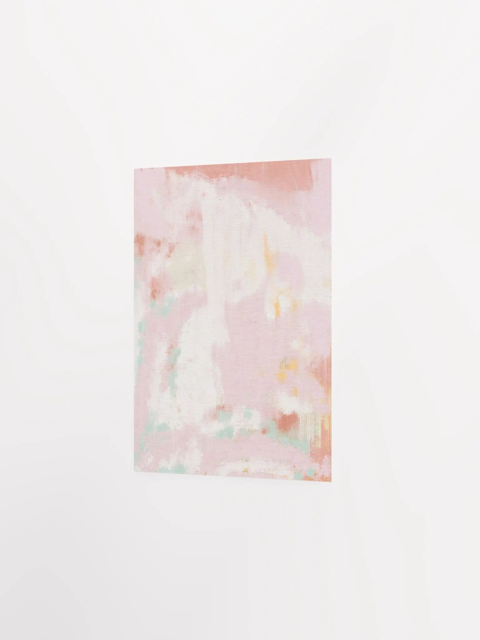 Abstract Print Pink and White Unframed Print Blush Pink Wall Art Poster product image (5)