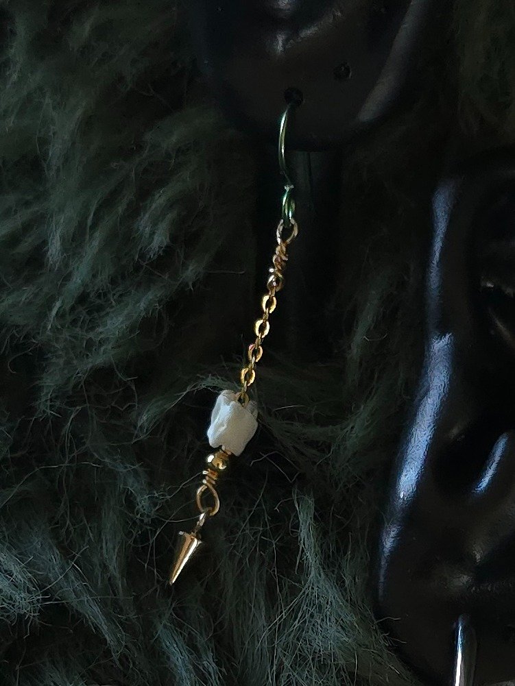 Custom Niobium Earrings - Ethical Snake Bone product image (1)