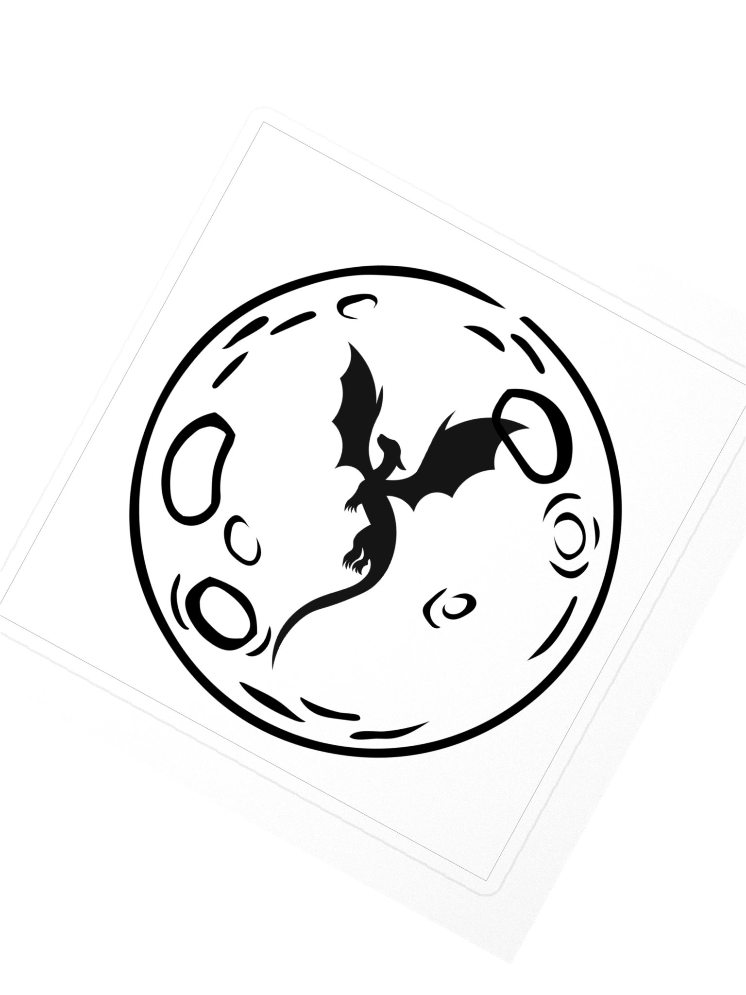 Mystic Dragon Moon Kiss Cut Sticker product image (2)