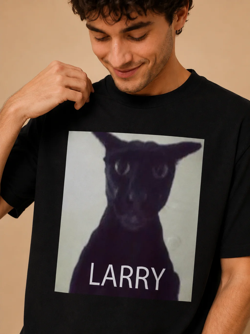 Larry Cat Meme T-Shirt | Funny Black Cat Instagram Comment Meme Tee product image (2)