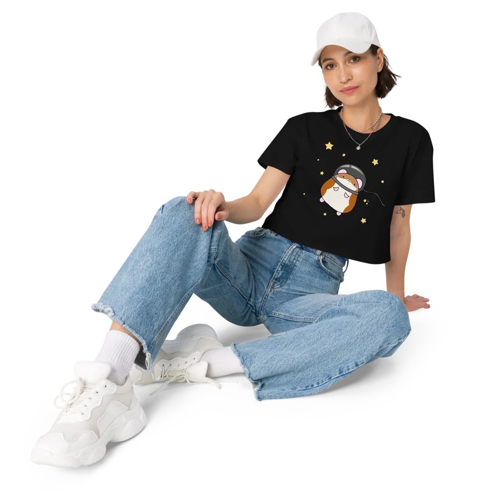 Space Hamster Premium Crop Tee product image (3)