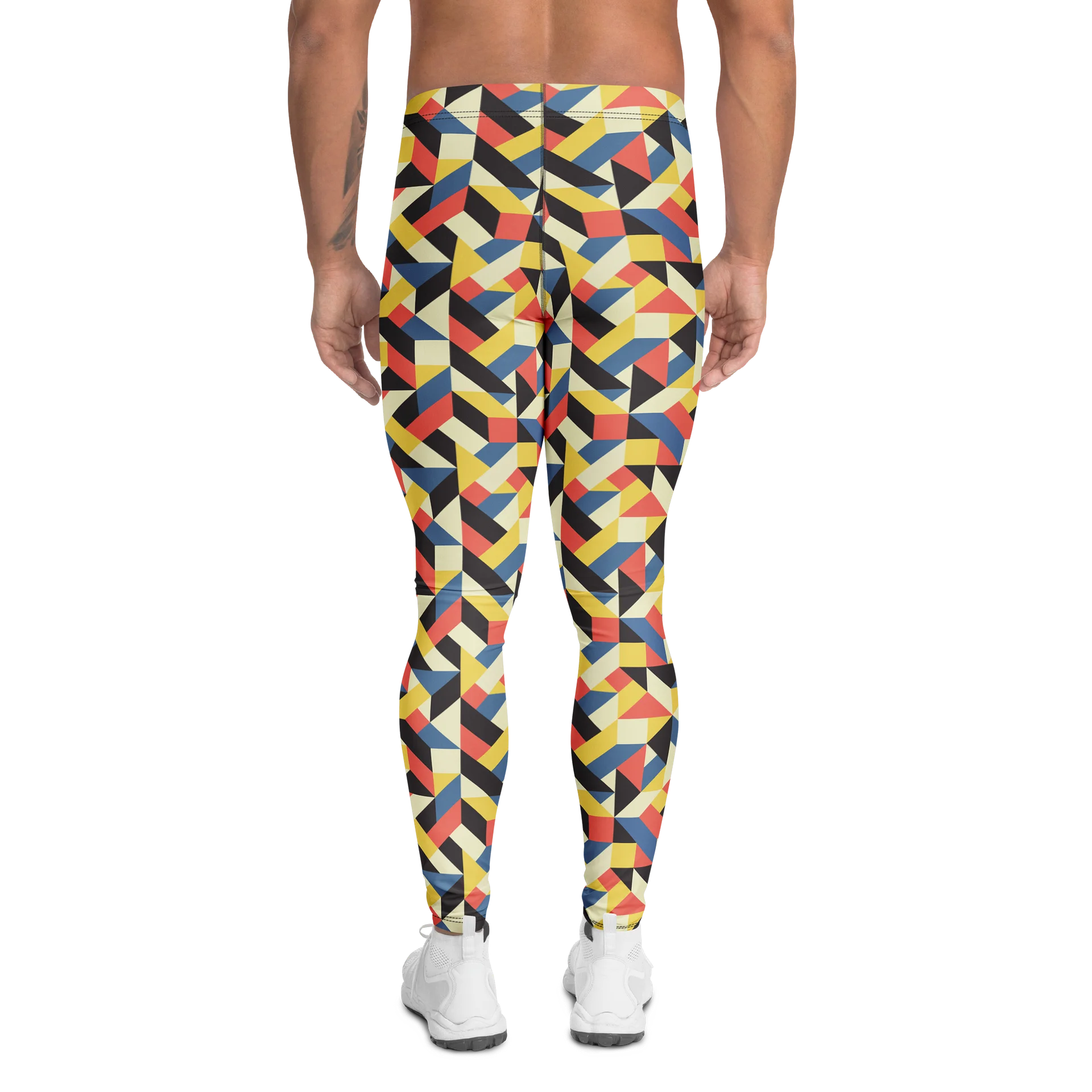 Colorful Geometric Minimalistic Men's Leggings product image (2)