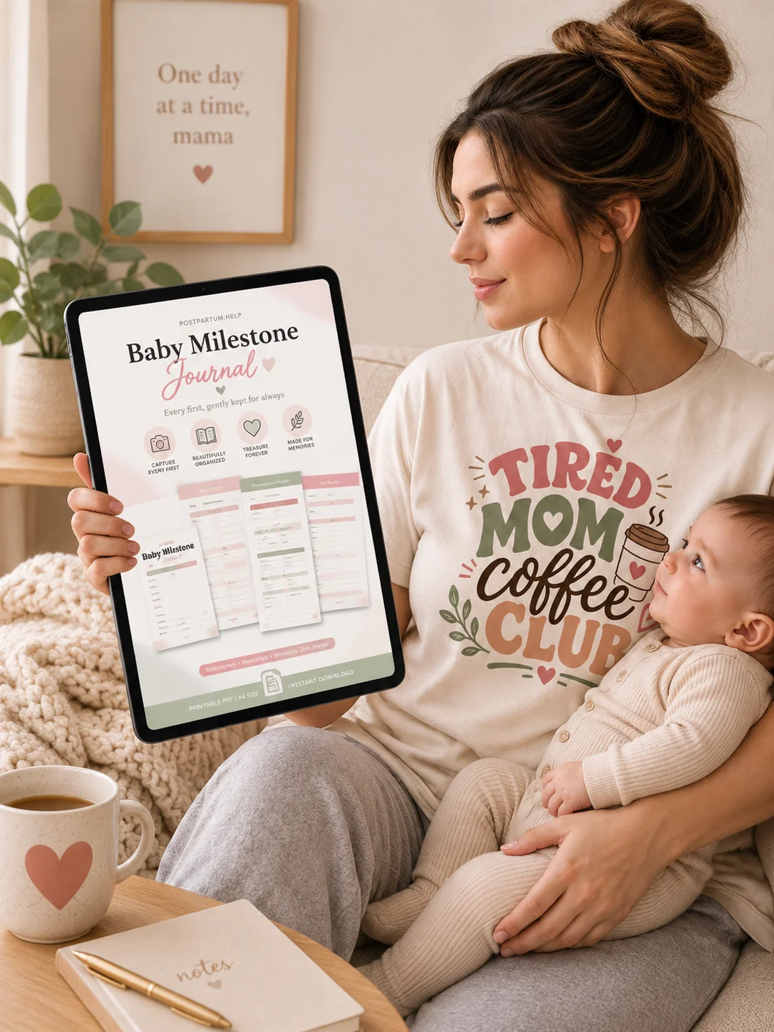 Baby Milestone Journal | Baby’s First Year Memory Book | Milestone Tracker & Keepsake Journal | Printable PDF product image (2)