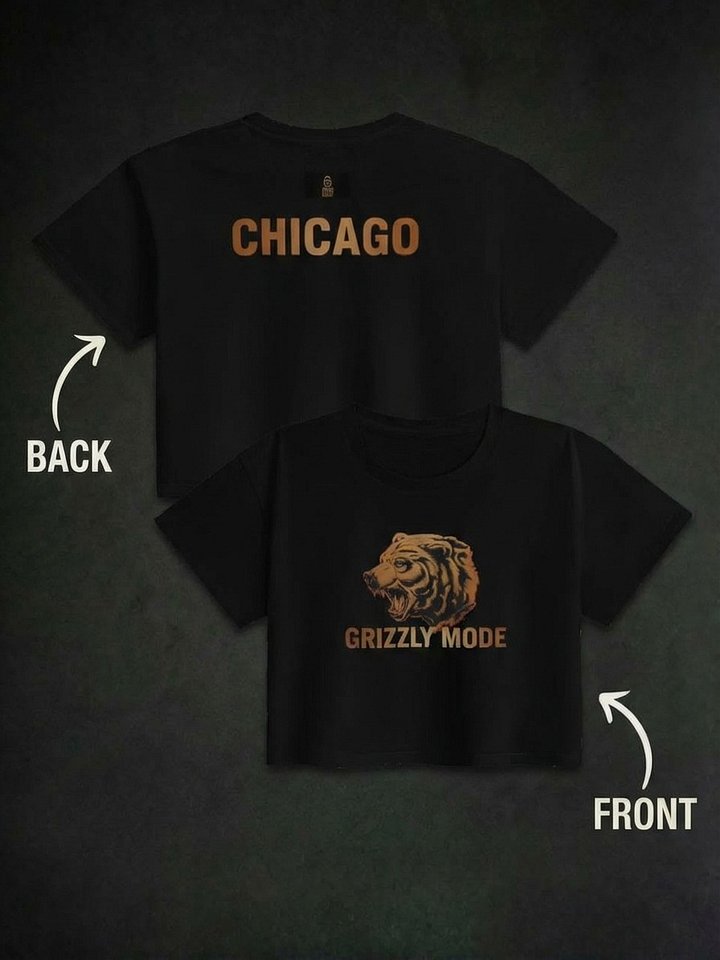 Grizzly Mode™ Women’s Crop Tee | Chicago | Football | Home Locker product image (1)