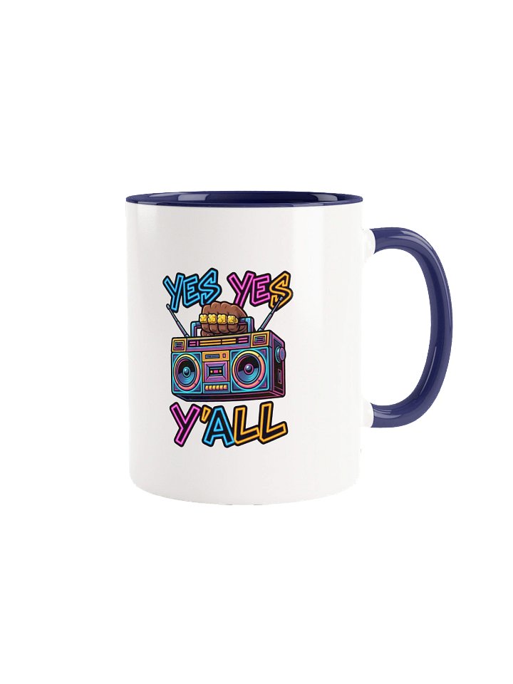 Yes Yes Y’all Hip Hop Mug – Colorful Boombox Coffee Cup for Rap Lovers product image (1)