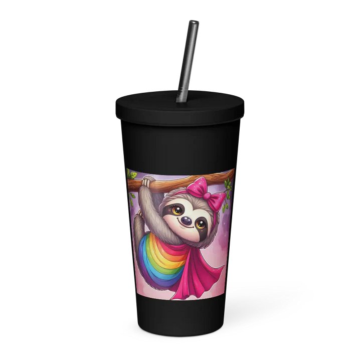 PRIS- SLEEPY SOCIALIST PRIDE -Insulated Tumbler with a Straw product image (1)