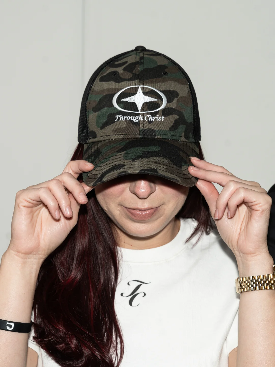 Through Christ Camo Trucker Cap product image (1)