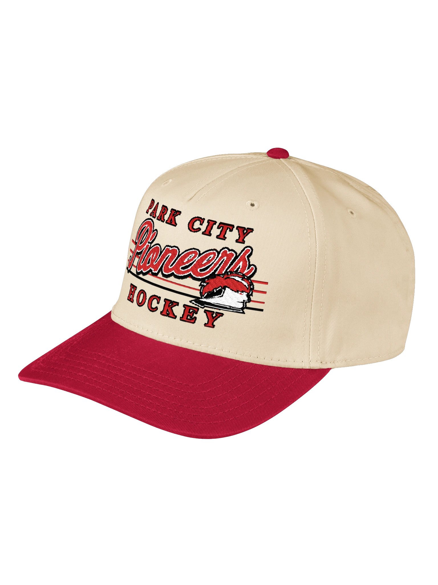 Pioneers Hockey Snapback — Red/Natural product image (3)