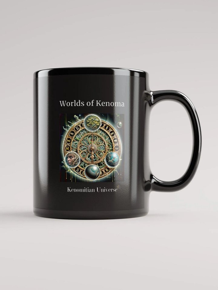 Worlds of Kenoma | Black Glossy Mug product image (1)