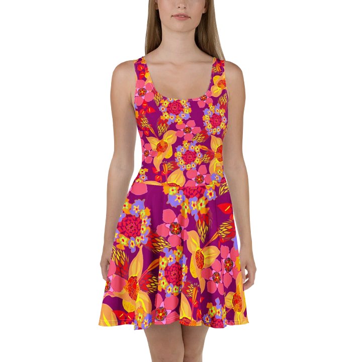 All-Over Print Skater Dress Lillies & Poppies Skater Dress product image (2)