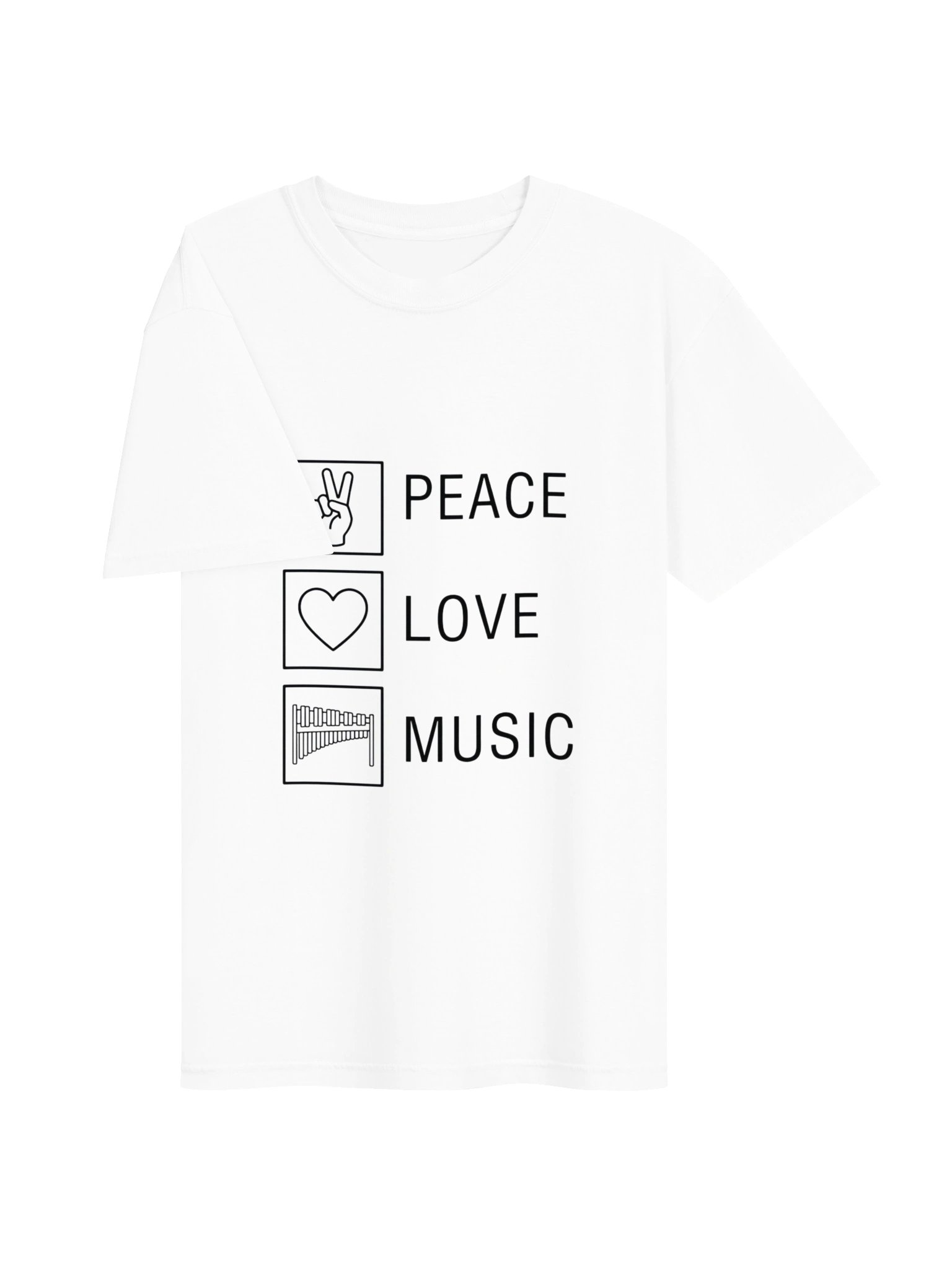 Peace Love Marimbas Funny Marimba Player Percussionist Shirt product image (80)