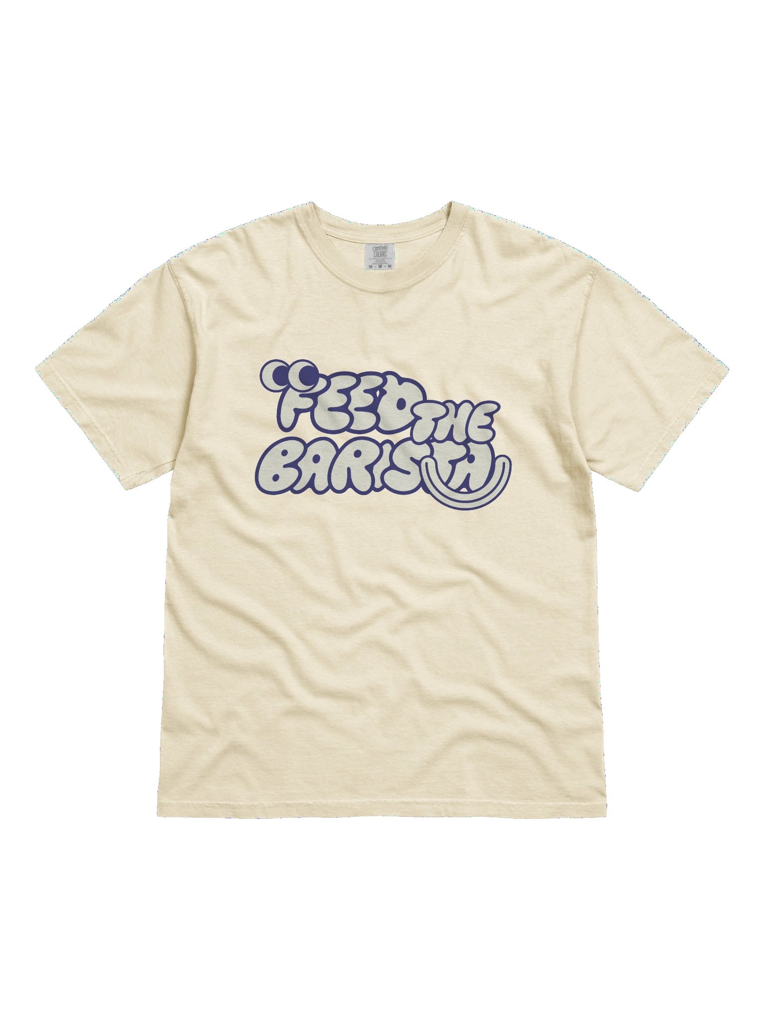 Feed the Barista: official tee product image (1)