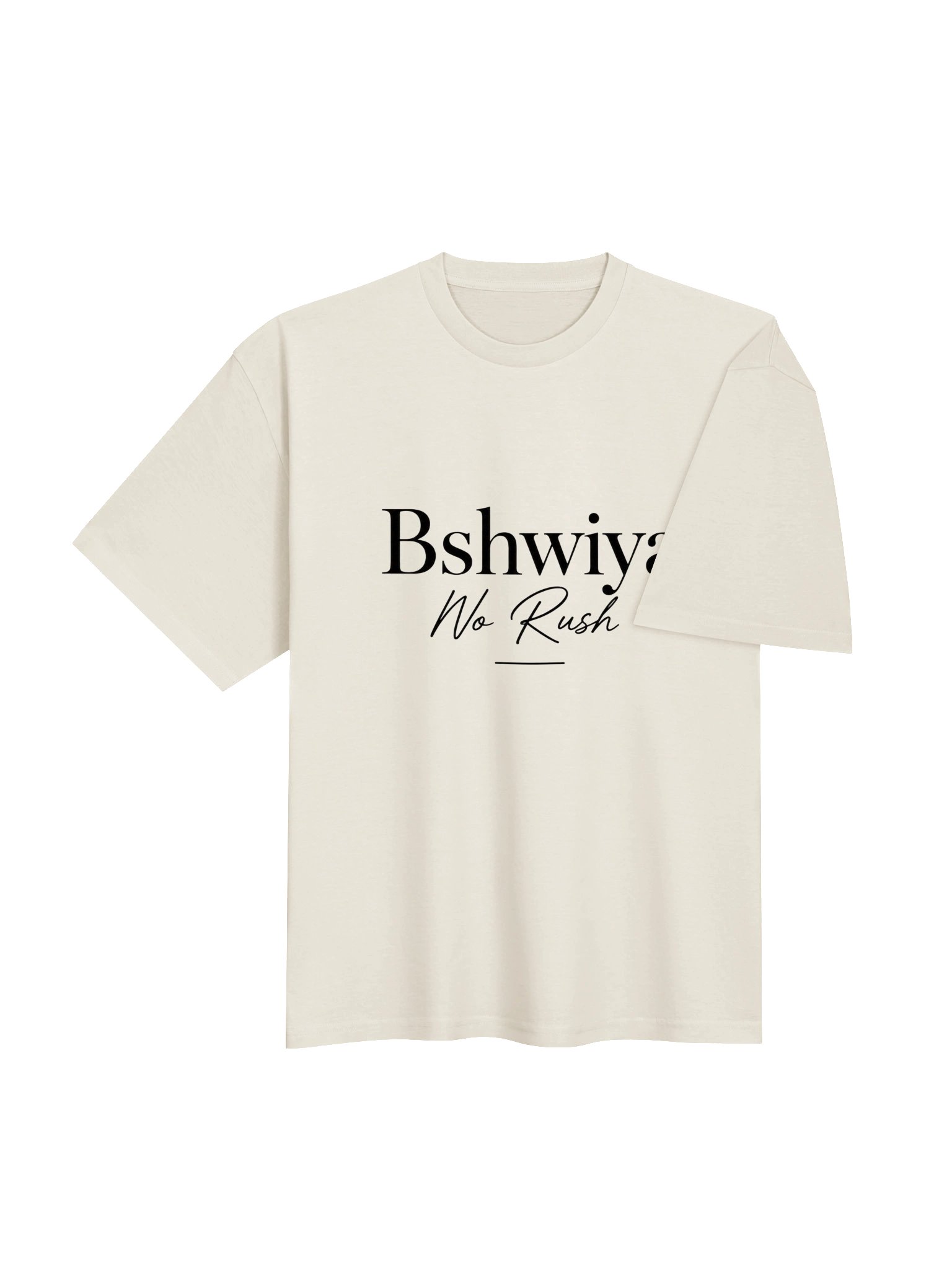 Bshwiya — No Rush — Moroccan State of Mind | AS Colour Middleweight Oversized T-Shirt product image (7)