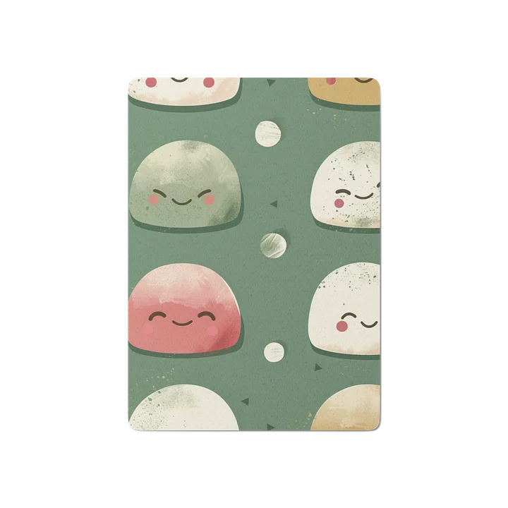 Cute Japanese Mochi Playing Cards - Kawaii Green Dessert Poker Deck product image (2)