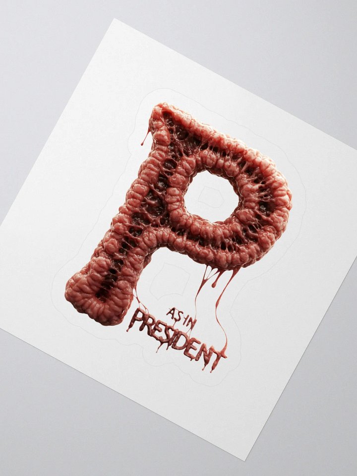 P as in president sticker by dark alphabet product image (2)