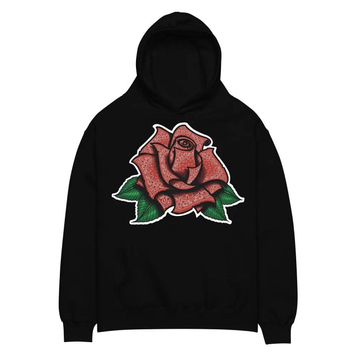 Red Rag Rose Hoodie Premium Oversized Hoodie by AS Colour product image (2)