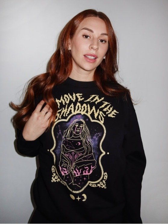 Vintage We Move In The Shadows Crew Neck Sweatshirt product image (2)