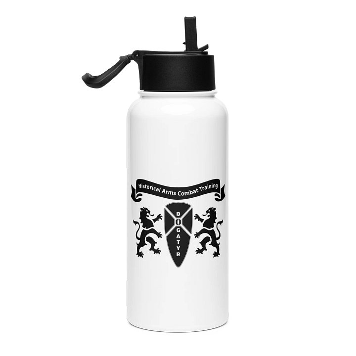 Black HACT logo Water Bottle with Straw product image (1)